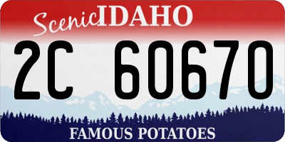 ID license plate 2C6067O
