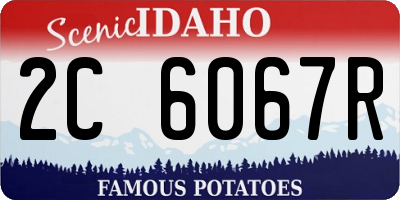 ID license plate 2C6067R