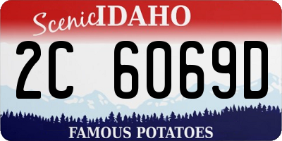 ID license plate 2C6069D