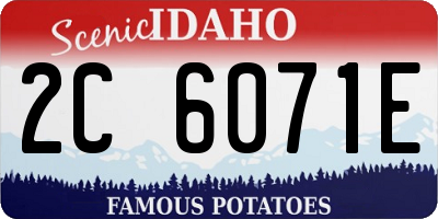 ID license plate 2C6071E