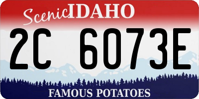 ID license plate 2C6073E