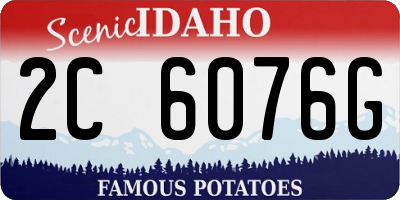 ID license plate 2C6076G
