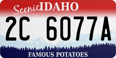 ID license plate 2C6077A