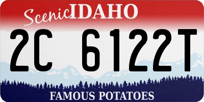 ID license plate 2C6122T