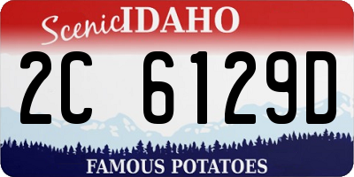 ID license plate 2C6129D