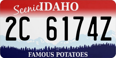 ID license plate 2C6174Z