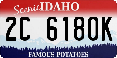ID license plate 2C6180K