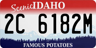 ID license plate 2C6182M