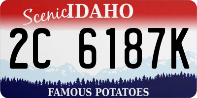 ID license plate 2C6187K