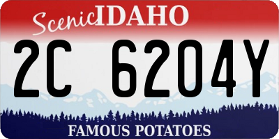 ID license plate 2C6204Y