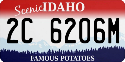 ID license plate 2C6206M