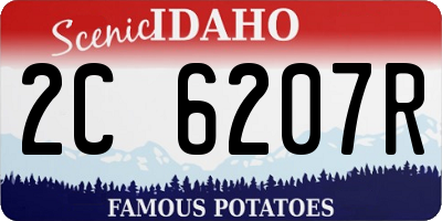 ID license plate 2C6207R