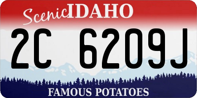 ID license plate 2C6209J