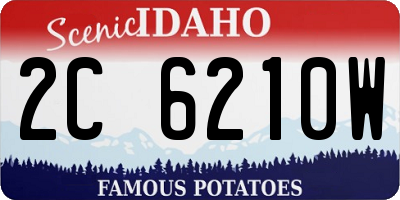ID license plate 2C6210W