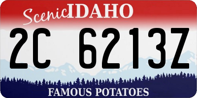 ID license plate 2C6213Z