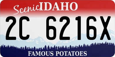 ID license plate 2C6216X