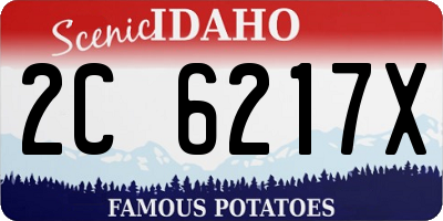 ID license plate 2C6217X