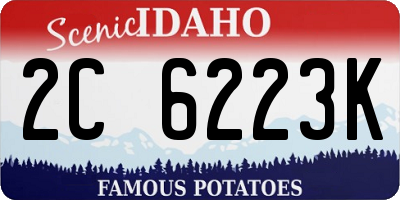 ID license plate 2C6223K