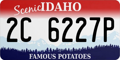 ID license plate 2C6227P