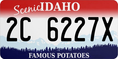 ID license plate 2C6227X