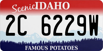 ID license plate 2C6229W