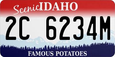 ID license plate 2C6234M