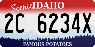 ID license plate 2C6234X