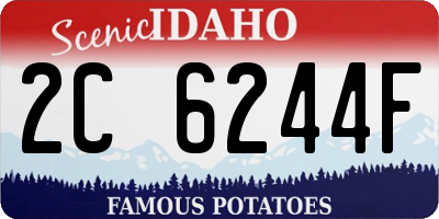 ID license plate 2C6244F