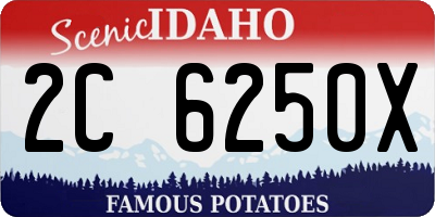 ID license plate 2C6250X