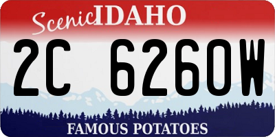 ID license plate 2C6260W