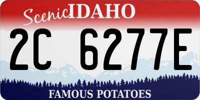 ID license plate 2C6277E