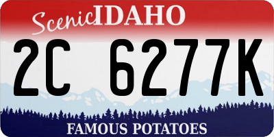 ID license plate 2C6277K