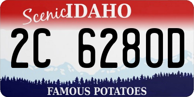ID license plate 2C6280D