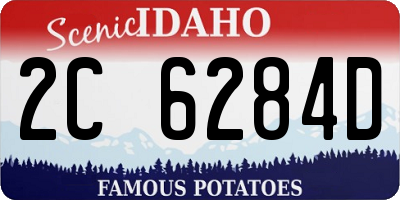 ID license plate 2C6284D