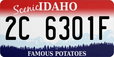 ID license plate 2C6301F