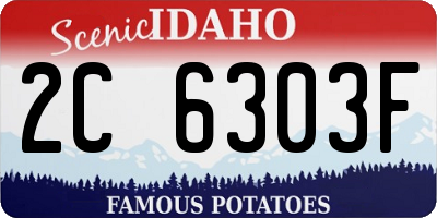 ID license plate 2C6303F