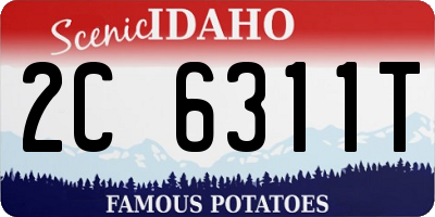 ID license plate 2C6311T