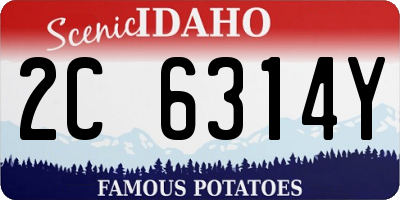 ID license plate 2C6314Y