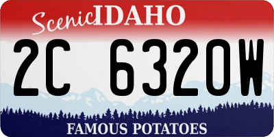 ID license plate 2C6320W