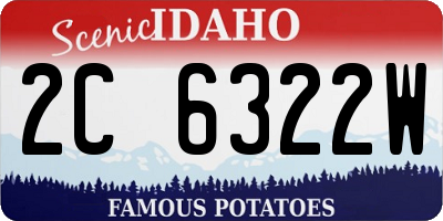 ID license plate 2C6322W