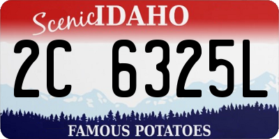 ID license plate 2C6325L