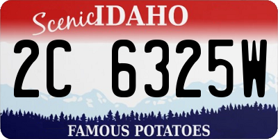 ID license plate 2C6325W