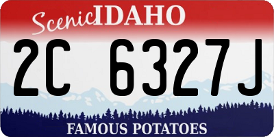 ID license plate 2C6327J