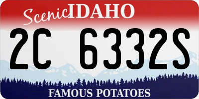ID license plate 2C6332S