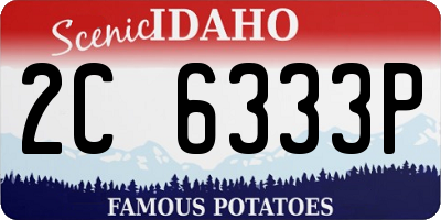 ID license plate 2C6333P