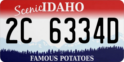 ID license plate 2C6334D
