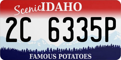 ID license plate 2C6335P