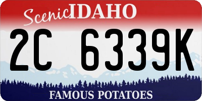 ID license plate 2C6339K