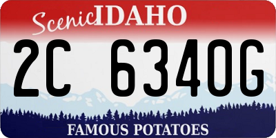 ID license plate 2C6340G