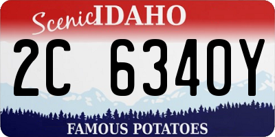 ID license plate 2C6340Y
